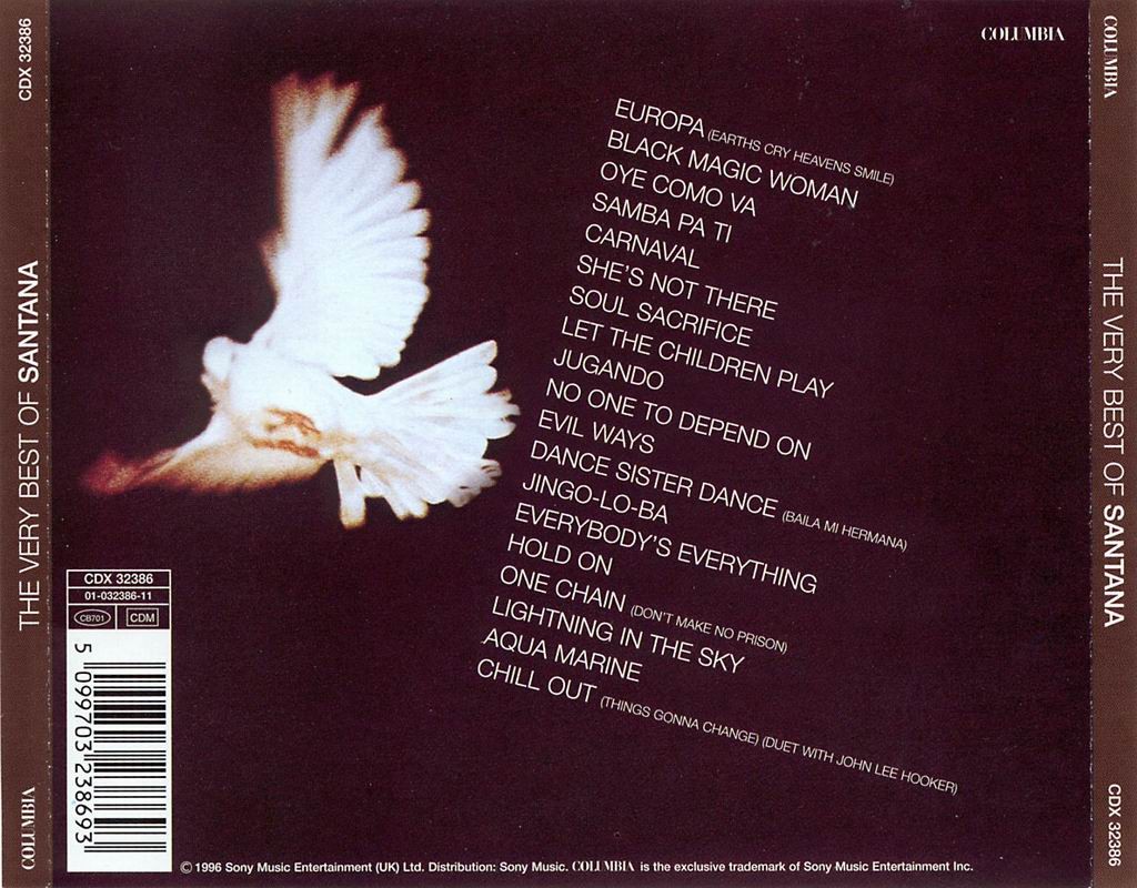 Santana  Very Best Of 2000 : Back